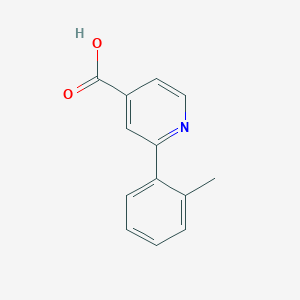 molecular formula C13H11NO2 B1393176 2-(2-Methylphenyl)isonicotinic acid CAS No. 883528-31-2