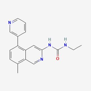 molecular formula C18H18N4O B13931769 1-Ethyl-3-(8-methyl-5-pyridin-3-ylisoquinolin-3-yl)urea 