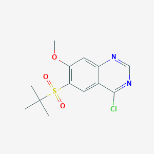 molecular formula C13H15ClN2O3S B13931782 6-(tert-Butylsulfonyl)-4-chloro-7-methoxyquinazoline 