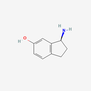 molecular formula C9H11NO B1393181 (S)-3-Amino-5-hydroxyindane CAS No. 1213899-46-7