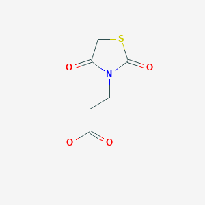 molecular formula C7H9NO4S B13931830 Methyl 2,4-dioxo-3-thiazolidinepropanoate 