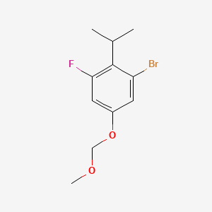 molecular formula C11H14BrFO2 B13931831 1-Bromo-3-fluoro-2-isopropyl-5-(methoxymethoxy)benzene 
