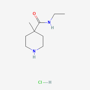molecular formula C9H19ClN2O B13931846 N-Ethyl-4-methylpiperidine-4-carboxamide hydrochloride 