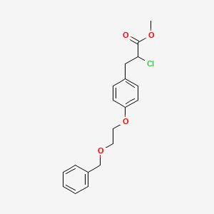 molecular formula C19H21ClO4 B13931862 3-[4-(2-Benzyloxyethoxy)phenyl]-2-chloropropionic acid methyl ester 