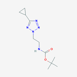 molecular formula C11H19N5O2 B13931867 Tert-butyl 2-(5-cyclopropyl-2h-tetrazol-2-yl)ethylcarbamate 