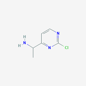 molecular formula C6H8ClN3 B13931868 1-(2-Chloropyrimidin-4-yl)ethan-1-amine 