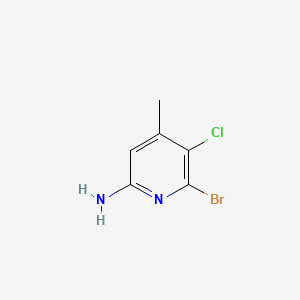 molecular formula C6H6BrClN2 B13931874 6-Bromo-5-chloro-4-methylpyridin-2-amine 