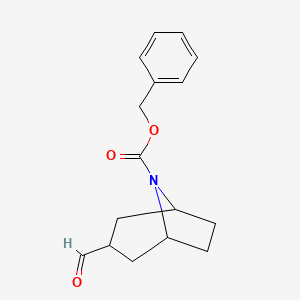 molecular formula C16H19NO3 B1393189 Benzyl 3-formyl-8-azabicyclo[3.2.1]octane-8-carboxylate CAS No. 952423-57-3