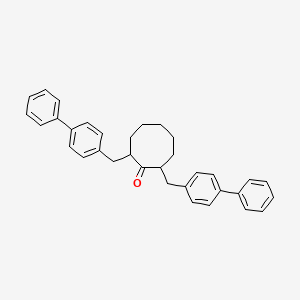 molecular formula C34H34O B13931892 2,8-Bis(4-phenylbenzyl)cyclooctanone CAS No. 53774-94-0