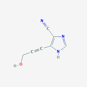 molecular formula C7H5N3O B139319 1H-Imidazole-4-carbonitrile, 5-(3-hydroxy-1-propynyl)-(9CI) CAS No. 132252-29-0