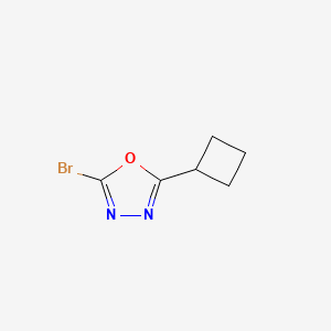 molecular formula C6H7BrN2O B13931919 2-Bromo-5-cyclobutyl-1,3,4-oxadiazole 
