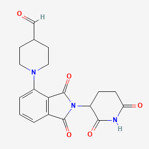 molecular formula C19H19N3O5 B13931923 1-[2-(2,6-Dioxopiperidin-3-yl)-1,3-dioxoisoindol-4-yl]piperidine-4-carbaldehyde 