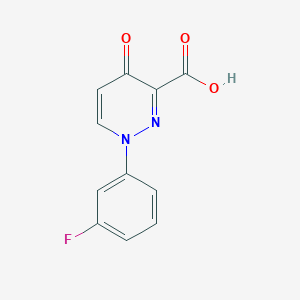 molecular formula C11H7FN2O3 B1393193 1-(3-Fluorophenyl)-4-oxo-1,4-dihydropyridazine-3-carboxylic acid CAS No. 1291486-99-1