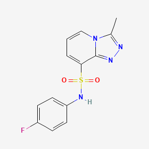 molecular formula C13H11FN4O2S B1393195 N-(4-fluorophenyl)-3-methyl-[1,2,4]triazolo[4,3-a]pyridine-8-sulfonamide CAS No. 1291487-08-5