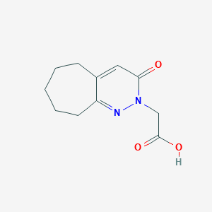 molecular formula C11H14N2O3 B1393198 (3-oxo-3,5,6,7,8,9-hexahydro-2H-cyclohepta[c]pyridazin-2-yl)acetic acid CAS No. 1232810-21-7