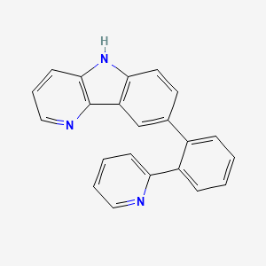 molecular formula C22H15N3 B1393199 8-[2-(2-Pyridyl)phenyl]-5H-pyrido[3,2-b]indole CAS No. 1251503-35-1