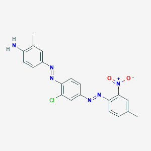 molecular formula C20H17ClN6O2 B13932005 Benzenamine, 4-[[2-chloro-4-[(4-methyl-2-nitrophenyl)azo]phenyl]azo]-2-methyl- CAS No. 847685-85-2