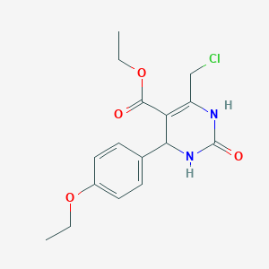 molecular formula C16H19ClN2O4 B1393201 Ethyl 6-(chloromethyl)-4-(4-ethoxyphenyl)-2-oxo-1,2,3,4-tetrahydropyrimidine-5-carboxylate CAS No. 1232790-12-3