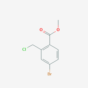 molecular formula C9H8BrClO2 B13932011 Methyl 4-bromo-2-(chloromethyl)benzoate 