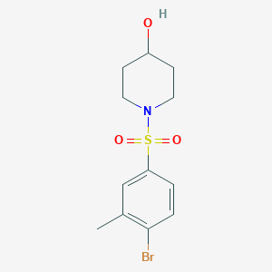 molecular formula C12H16BrNO3S B13932013 1-(4-Bromo-3-methyl-benzenesulfonyl)-piperidin-4-ol CAS No. 1153148-89-0