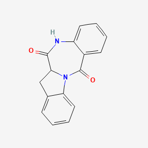 molecular formula C16H12N2O2 B1393202 5H-吲哚[2,1-c][1,4]苯并二氮杂卓-6,12(5aH,7H)-二酮 CAS No. 1246040-90-3