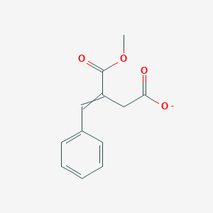 molecular formula C12H11O4- B13932028 3-(Methoxycarbonyl)-4-phenylbut-3-enoate CAS No. 57367-58-5