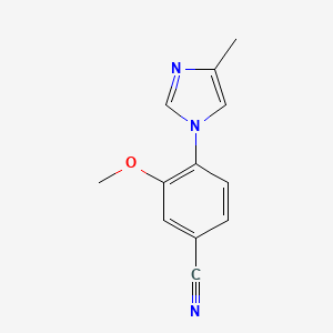 molecular formula C12H11N3O B1393206 3-甲氧基-4-(4-甲基-1H-咪唑-1-基)苯甲腈 CAS No. 1243204-92-3
