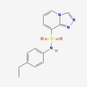 molecular formula C14H14N4O2S B1393209 N-(4-乙基苯基)[1,2,4]三唑并[4,3-a]吡啶-8-磺酰胺 CAS No. 1291486-69-5