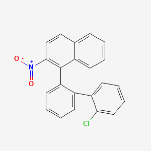 molecular formula C22H14ClNO2 B13932094 1-(2'-Chloro-[1,1'-biphenyl]-2-yl)-2-nitronaphthalene 