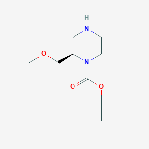 molecular formula C11H22N2O3 B1393210 (R)-1-N-Boc-2-甲氧基甲基哌嗪 CAS No. 1023301-73-6