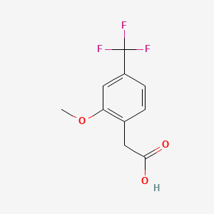 molecular formula C10H9F3O3 B1393212 2-(2-Methoxy-4-(trifluoromethyl)phenyl)acetic acid CAS No. 1017779-22-4