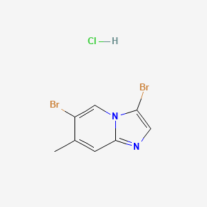 molecular formula C8H6Br2N2 B1393216 3,6-Dibromo-7-methylimidazo[1,2-a]pyridine hydrochloride CAS No. 1072944-65-0
