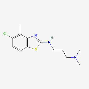 molecular formula C13H18ClN3S B1393218 N1-(5-氯-4-甲基苯并[d]噻唑-2-基)-N3,N3-二甲基丙烷-1,3-二胺 CAS No. 1251614-43-3
