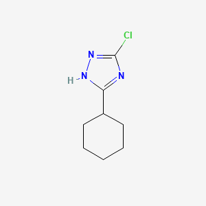 molecular formula C8H12ClN3 B1393219 3-氯-5-环己基-1H-1,2,4-三唑 CAS No. 1279219-35-0