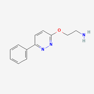 molecular formula C12H13N3O B1393220 {2-[(6-Phenylpyridazin-3-yl)oxy]ethyl}amine CAS No. 1283108-51-9