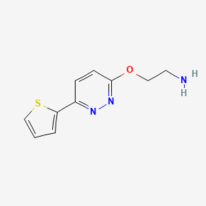 molecular formula C10H11N3OS B1393221 (2-([6-(2-噻吩基)嘧啶-3-基]氧基)乙基)胺 CAS No. 1283109-49-8