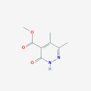 molecular formula C8H10N2O3 B13932236 Methyl 2,3-dihydro-5,6-dimethyl-3-oxo-4-pyridazinecarboxylate 