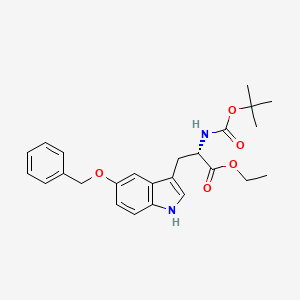 molecular formula C25H30N2O5 B1393225 ethyl 5-(benzyloxy)-N-(tert-butoxycarbonyl)-L-tryptophanate CAS No. 913718-99-7