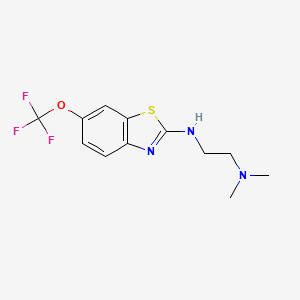molecular formula C12H14F3N3OS B1393226 N1,N1-dimethyl-N2-(6-(trifluoromethoxy)benzo[d]thiazol-2-yl)ethane-1,2-diamine CAS No. 1251549-68-4