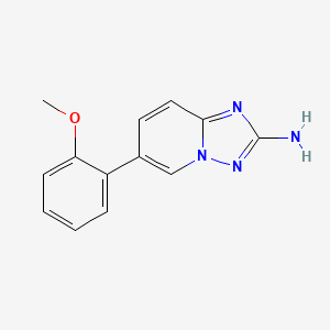 molecular formula C13H12N4O B13932286 6-(2-Methoxyphenyl)-[1,2,4]triazolo[1,5-a]pyridin-2-amine CAS No. 1159825-58-7