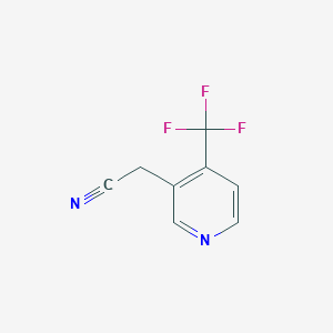 molecular formula C8H5F3N2 B1393229 4-(Trifluoromethyl)pyridine-3-acetonitrile CAS No. 1227514-93-3
