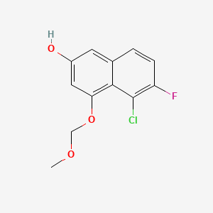 molecular formula C12H10ClFO3 B13932293 5-Chloro-6-fluoro-4-(methoxymethoxy)naphthalen-2-ol 