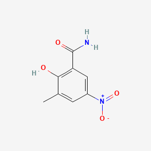 molecular formula C8H8N2O4 B13932294 2-Hydroxy-3-methyl-5-nitrobenzamide CAS No. 40912-86-5