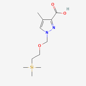 molecular formula C11H20N2O3Si B13932323 4-Methyl-1-((2-(trimethylsilyl)ethoxy)methyl)-1H-pyrazole-3-carboxylic acid 