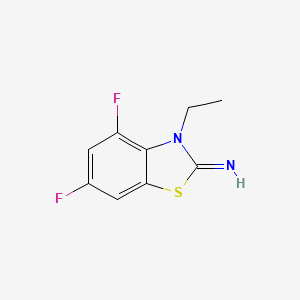 molecular formula C9H8F2N2S B1393233 3-乙基-4,6-二氟苯并[d]噻唑-2(3H)-亚胺 CAS No. 1286728-37-7