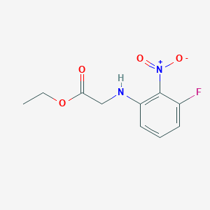 molecular formula C10H11FN2O4 B13932330 N-(3-fluoro-2-nitrophenyl)glycine ethyl ester CAS No. 55687-22-4