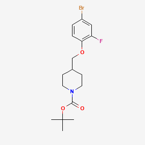 molecular formula C17H23BrFNO3 B13932338 Tert-butyl 4-[(4-bromo-2-fluorophenoxy)methyl]piperidine-1-carboxylate 