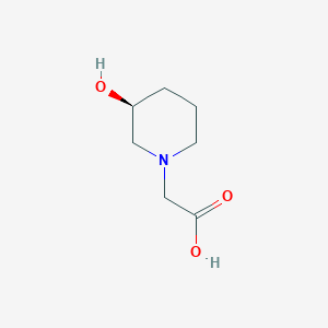 molecular formula C7H13NO3 B1393234 ((S)-3-羟基-哌啶-1-基)-乙酸 CAS No. 1354000-55-7