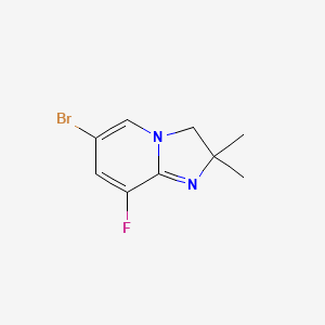 molecular formula C9H10BrFN2 B13932350 6-Bromo-8-fluoro-2,2-dimethyl-2,3-dihydroimidazo[1,2-a]pyridine 