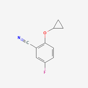 molecular formula C10H8FNO B13932365 2-Cyclopropoxy-5-fluorobenzonitrile 